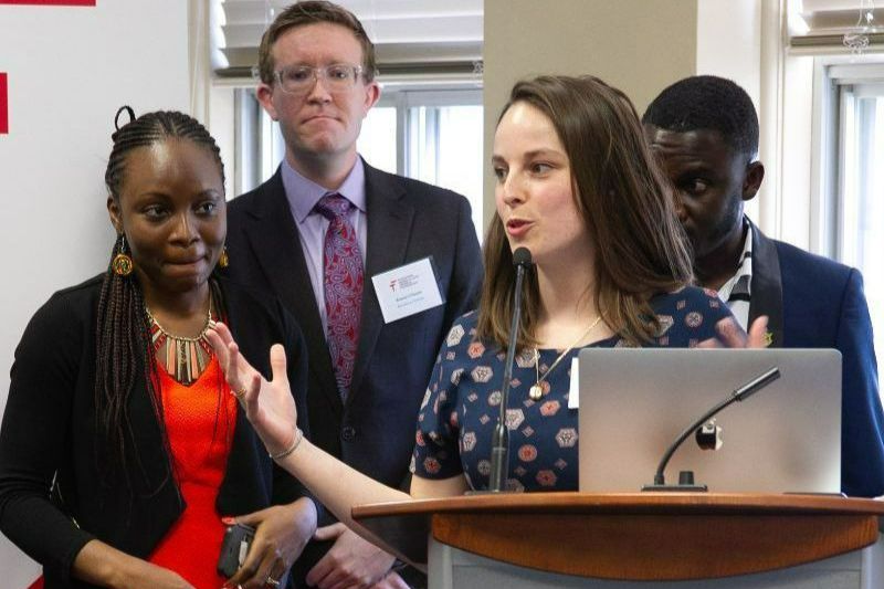 Lydie Belporo, Kowan O'Keefe, Cristina Wood, et Joshua Okyere.