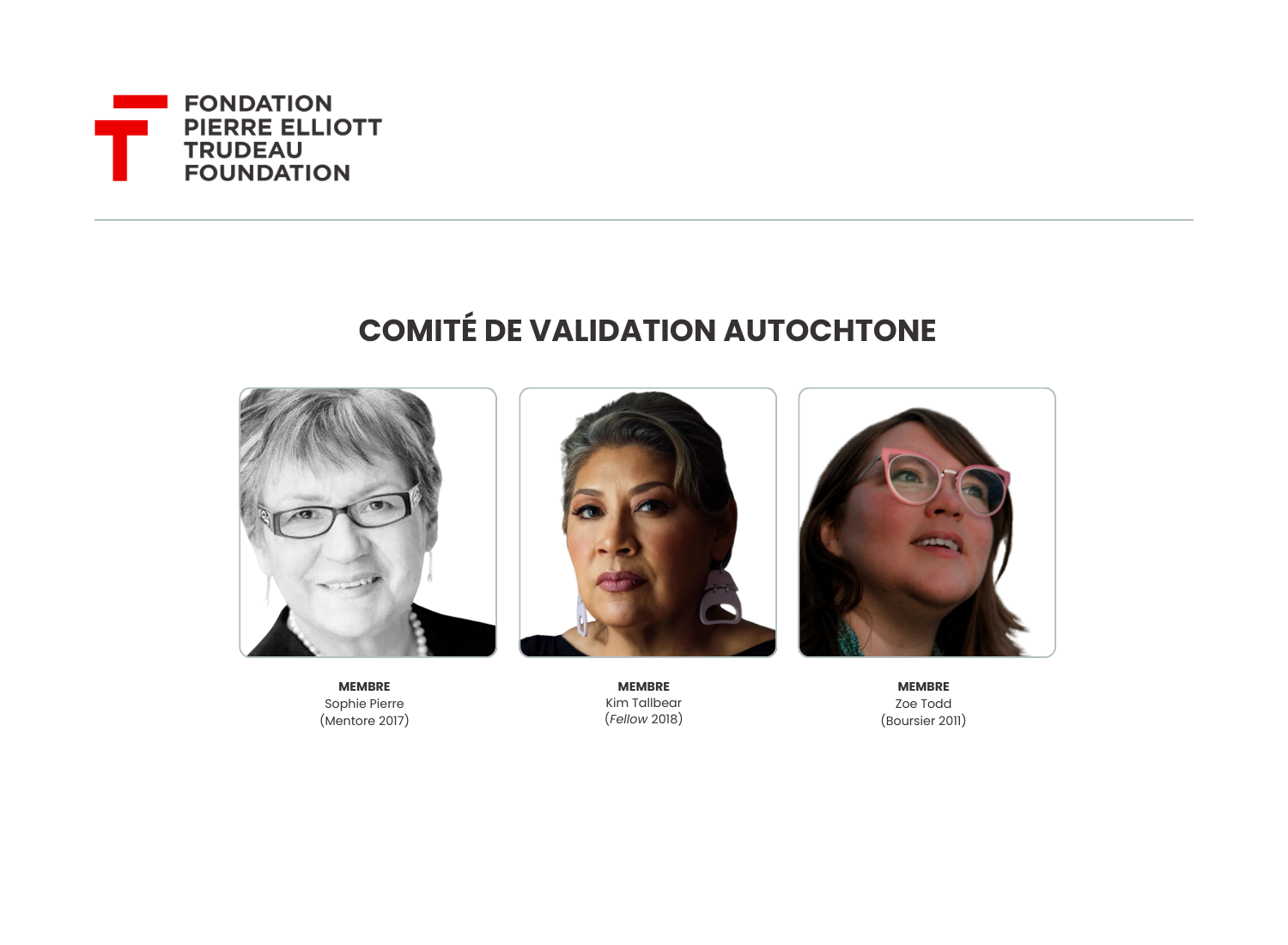Comité validation autochtone