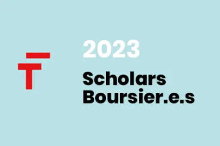 2023 Scholars Boursier.e.s text in blue background