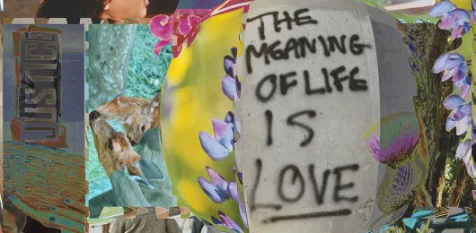 Fabiola Nabil Naguib, Archives Re/Imagined (1 of 4 in Series II), The Meaning of Life is Love, mixed media, varied dimensions, 2020